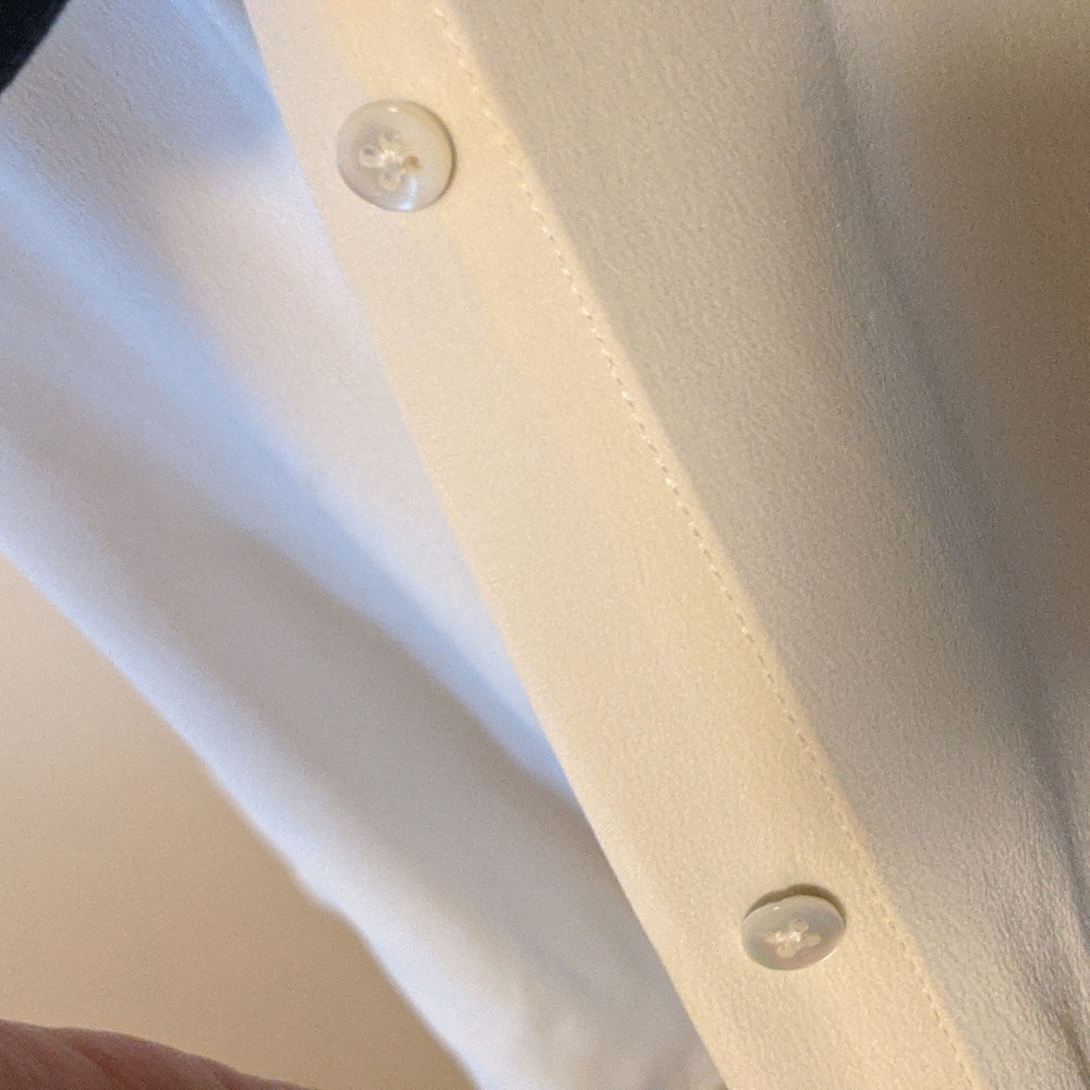 Everlane Silk Ivory Cream Top - Picture 7 of 8